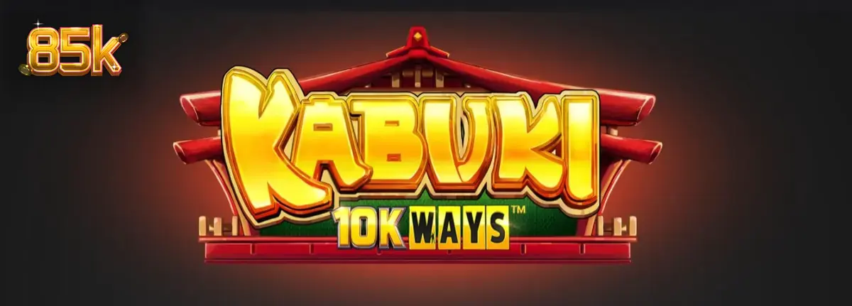 Interface do jogo Kabuki 10k Ways com elementos de teatro japonês